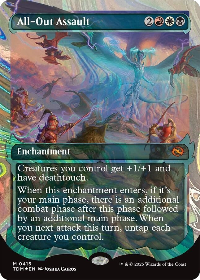 Image for All-Out Assault (Showcase) (Halo Foil) (415) [Tarkir: Dragonstorm] - Magic: The Gathering