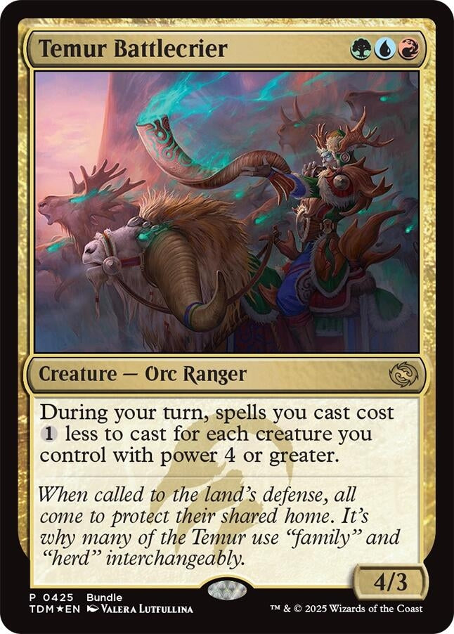 Image for Temur Battlecrier (TDM Bundle) (425) [Unique and Miscellaneous Promos] - Magic: The Gathering