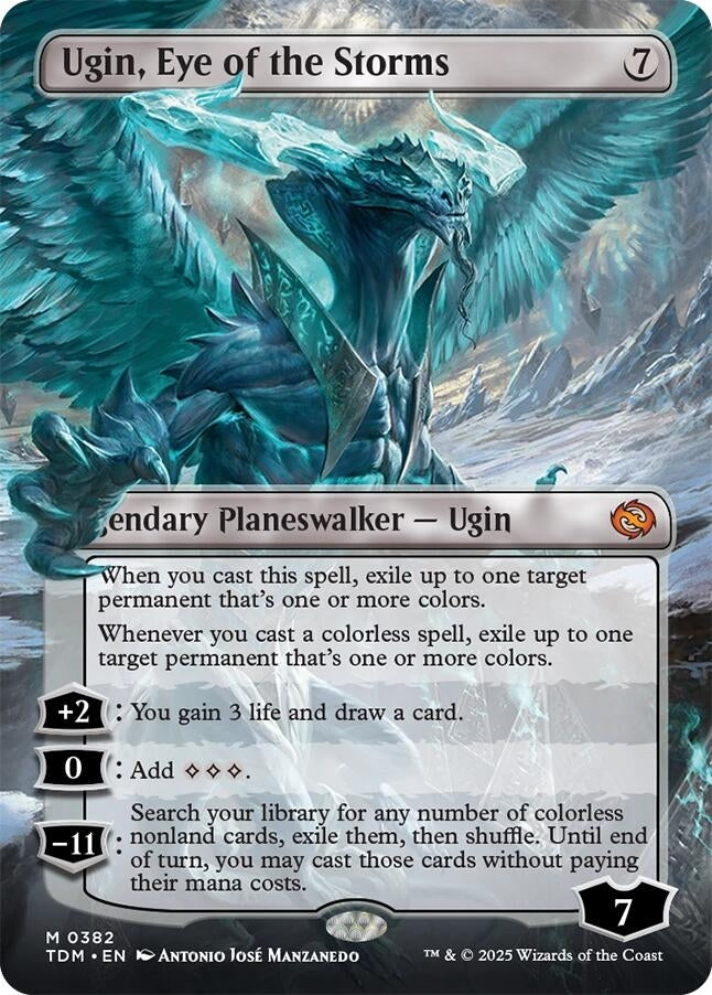 Image for Ugin, Eye of the Storms (Borderless) (382) [Tarkir: Dragonstorm] - Magic: The Gathering