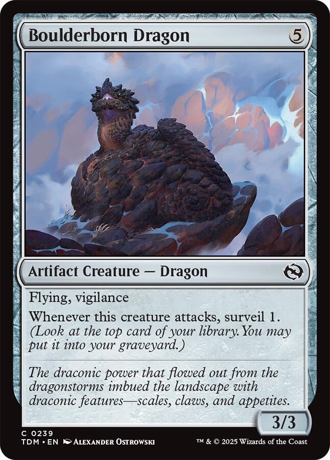 Image for Boulderborn Dragon (239) [Tarkir: Dragonstorm] - Magic: The Gathering