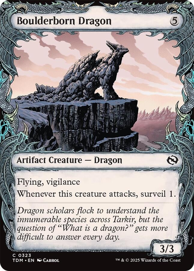 Image for Boulderborn Dragon (Showcase) (323) [Tarkir: Dragonstorm] - Magic: The Gathering