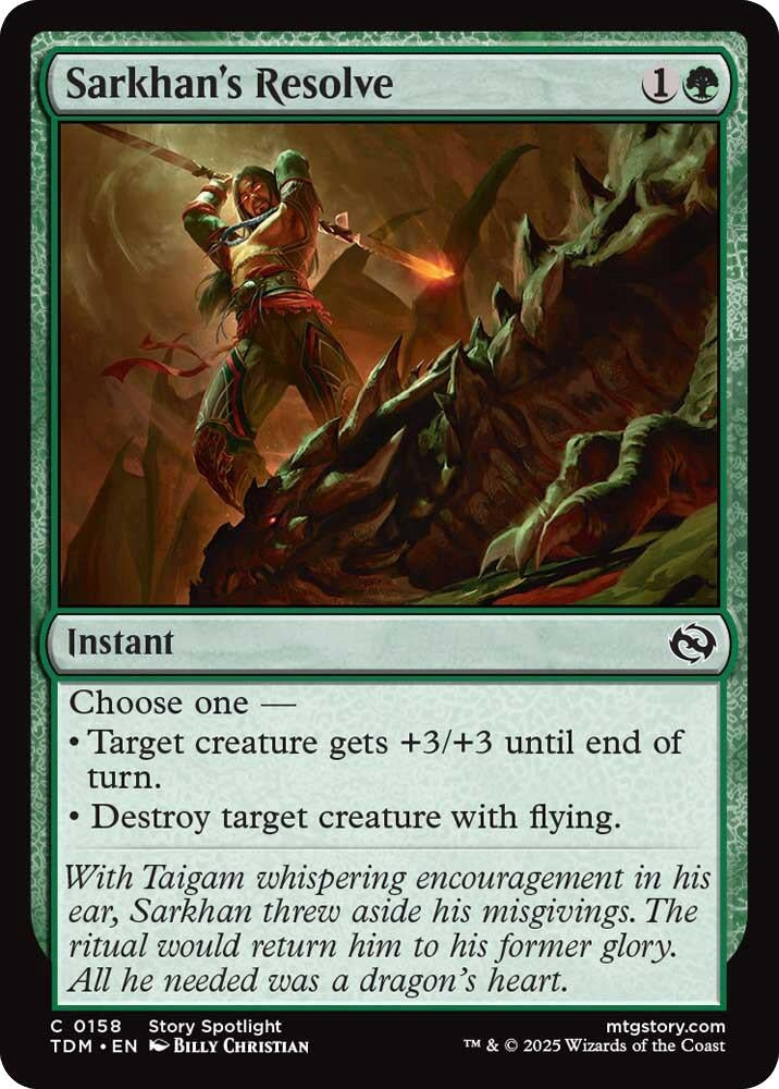 Image for Sarkhan's Resolve (158) [Tarkir: Dragonstorm] - Magic: The Gathering