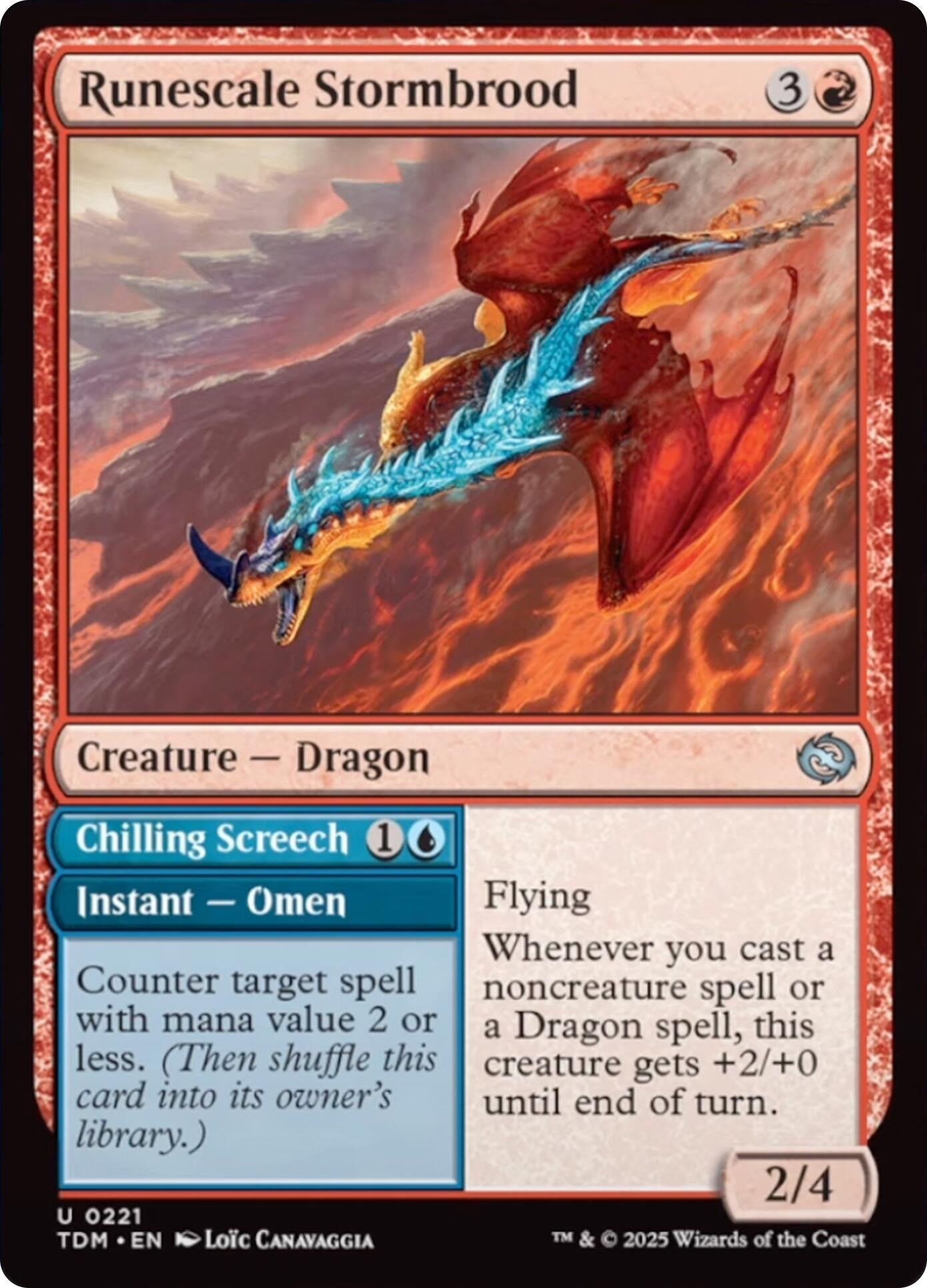 Image for Runescale Stormbrood (221) [Tarkir: Dragonstorm] - Magic: The Gathering