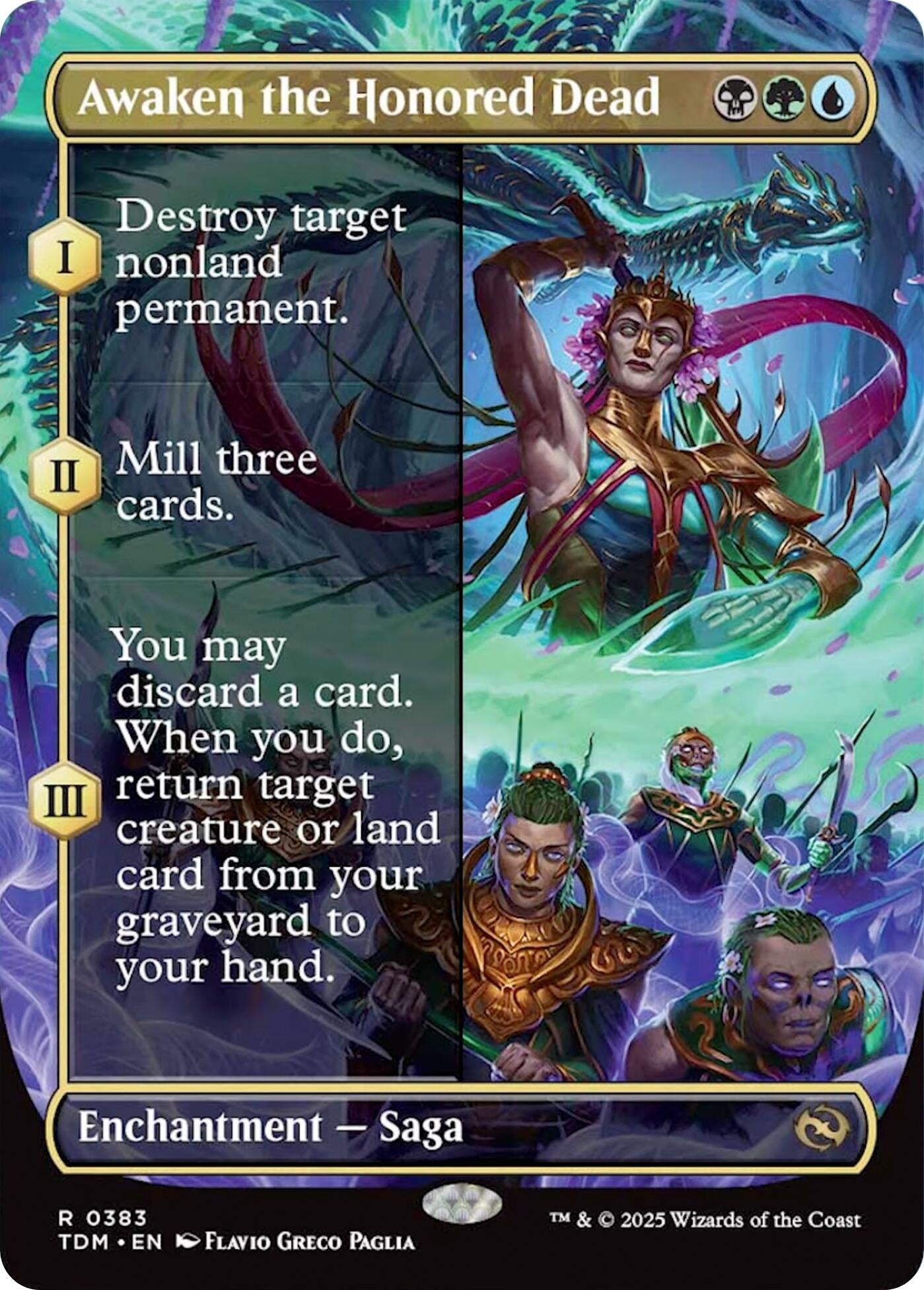 Image for Awaken the Honored Dead (Borderless) (383) [Tarkir: Dragonstorm] - Magic: The Gathering
