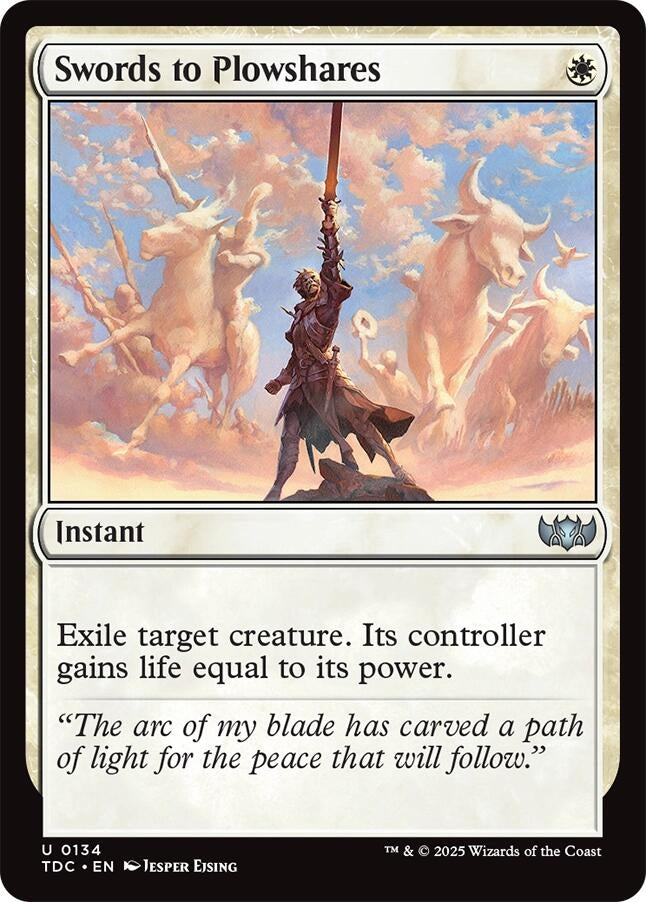 Image for Swords to Plowshares (134) [Tarkir: Dragonstorm] - Magic: The Gathering