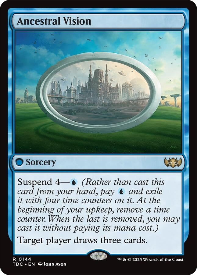Image for Ancestral Vision (144) [Tarkir: Dragonstorm] - Magic: The Gathering