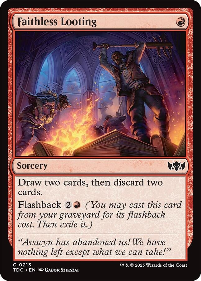 Image for Faithless Looting (213) [Tarkir: Dragonstorm] - Magic: The Gathering