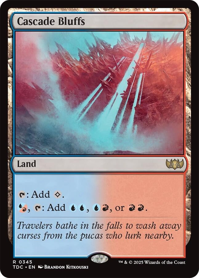 Image for Cascade Bluffs (345) [Tarkir: Dragonstorm] - Magic: The Gathering