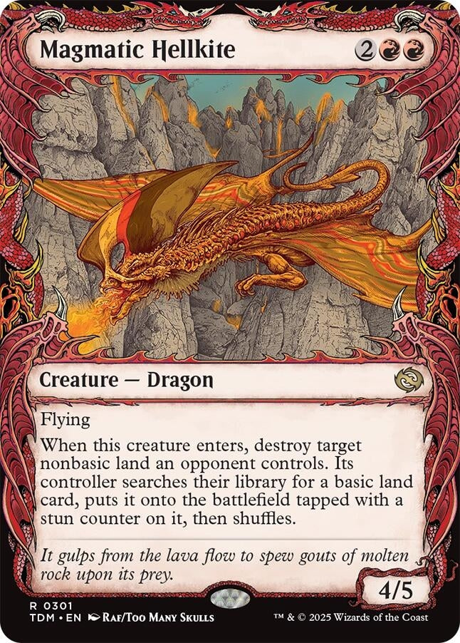 Image for Magmatic Hellkite (Showcase) (301) [Tarkir: Dragonstorm] - Magic: The Gathering