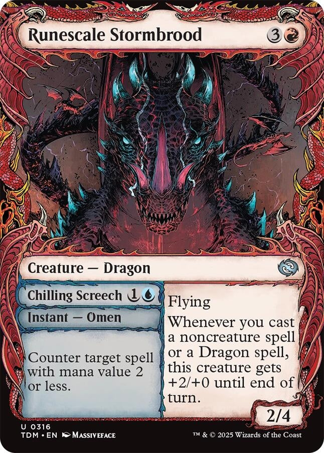 Image for Runescale Stormbrood (Showcase) (316) [Tarkir: Dragonstorm] - Magic: The Gathering