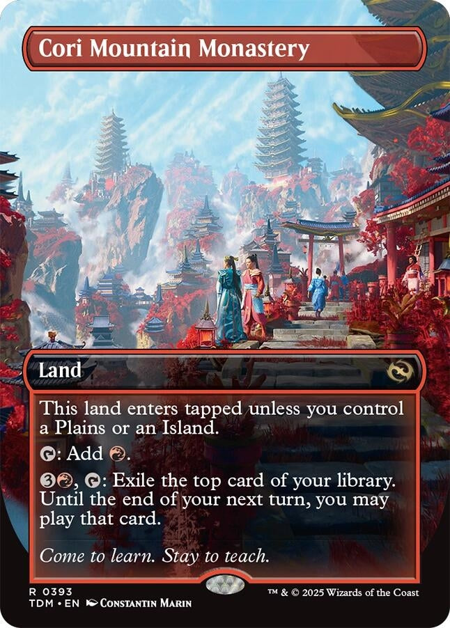 Image for Cori Mountain Monastery (Borderless) (393) [Tarkir: Dragonstorm] - Magic: The Gathering