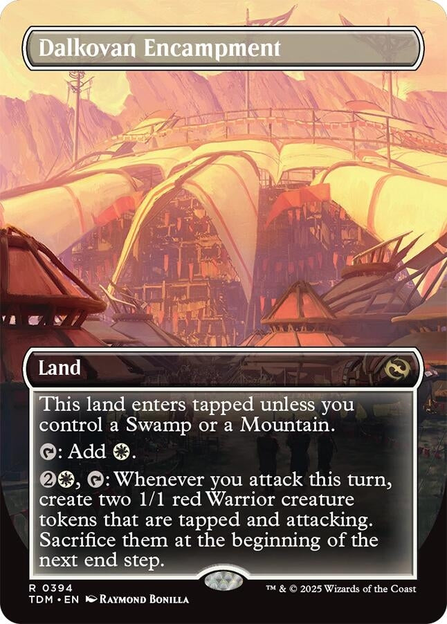 Image for Dalkovan Encampment (Borderless) (394) [Tarkir: Dragonstorm] - Magic: The Gathering