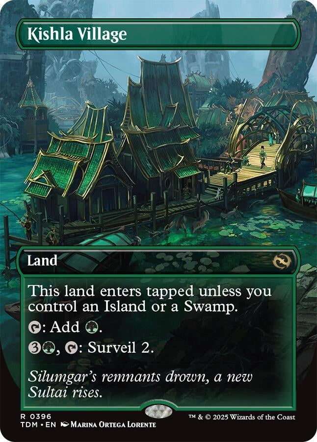 Image for Kishla Village (Borderless) (396) [Tarkir: Dragonstorm] - Magic: The Gathering