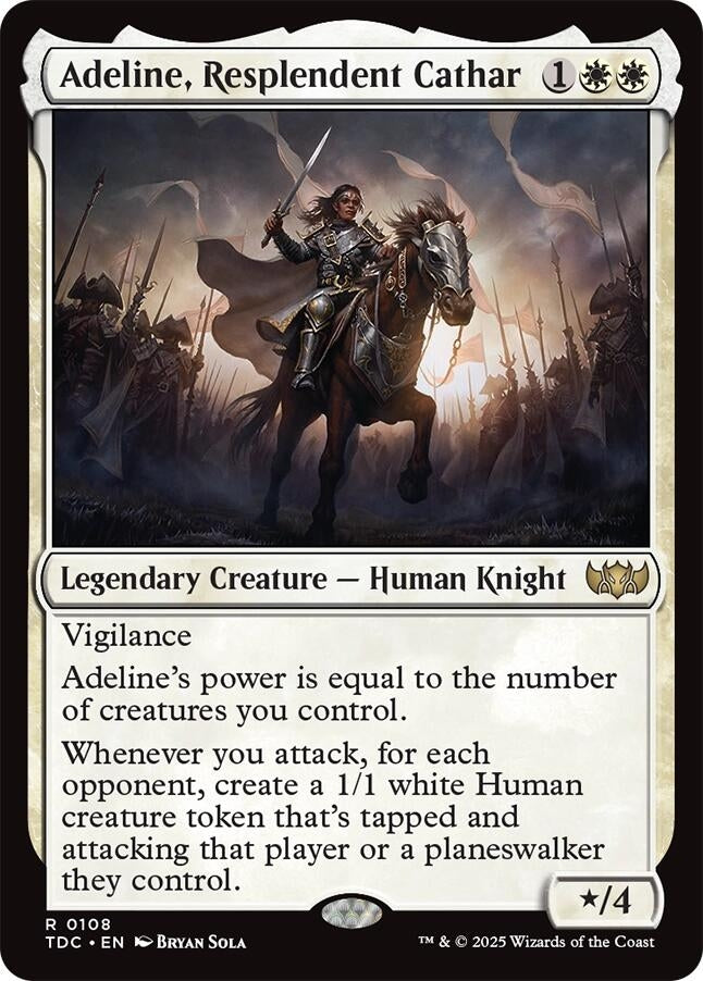 Image for Adeline, Resplendent Cathar (108) [Tarkir: Dragonstorm] - Magic: The Gathering