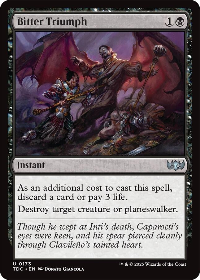 Image for Bitter Triumph (173) [Tarkir: Dragonstorm] - Magic: The Gathering
