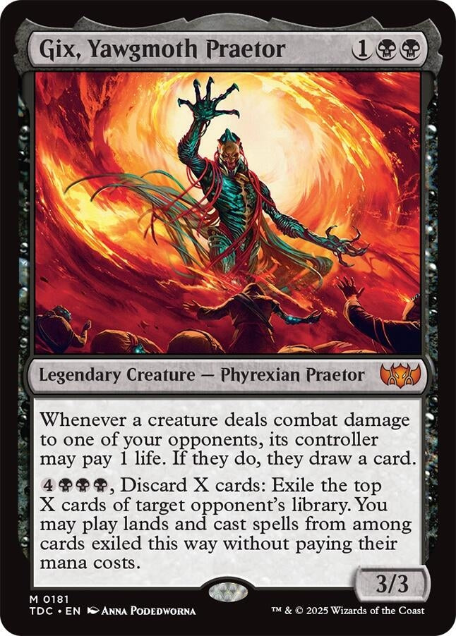 Image for Gix, Yawgmoth Praetor (181) [Tarkir: Dragonstorm] - Magic: The Gathering
