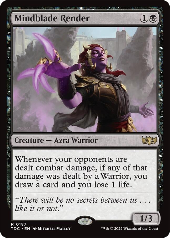 Image for Mindblade Render (187) [Tarkir: Dragonstorm] - Magic: The Gathering