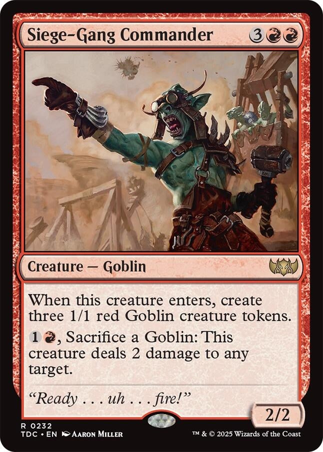 Image for Siege-Gang Commander (232) [Tarkir: Dragonstorm] - Magic: The Gathering