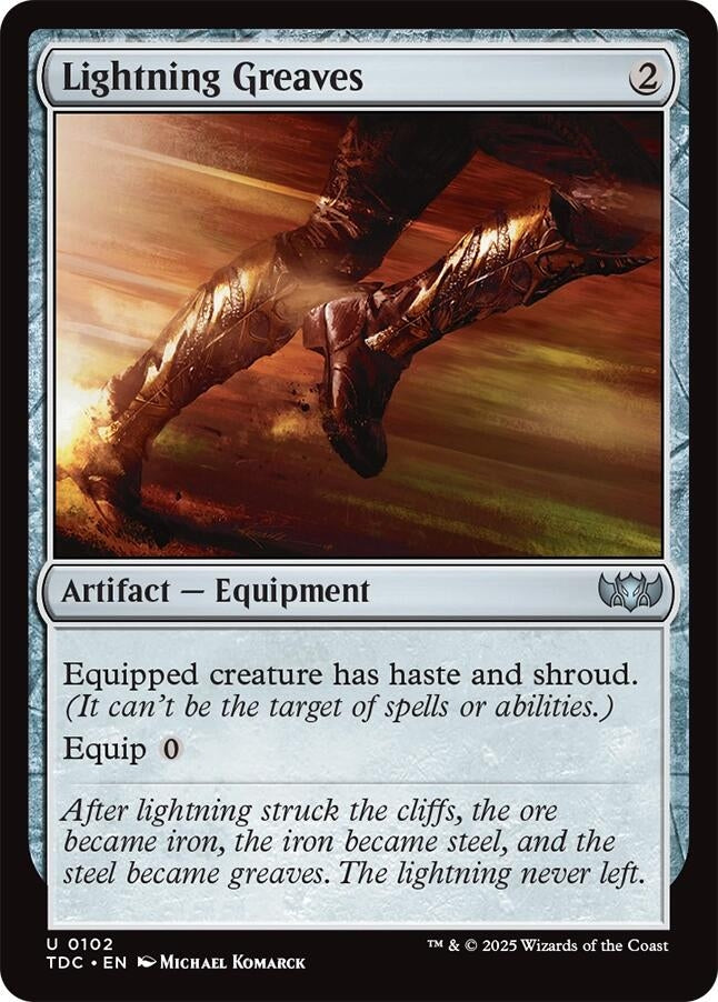 Image for Lightning Greaves (102) [Tarkir: Dragonstorm] - Magic: The Gathering