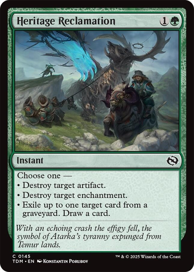 Image for Heritage Reclamation (145) [Tarkir: Dragonstorm] - Magic: The Gathering