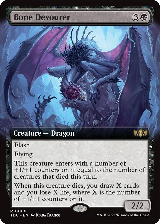 Image for Bone Devourer (Extended Art) (66) [Tarkir: Dragonstorm] - Magic: The Gathering