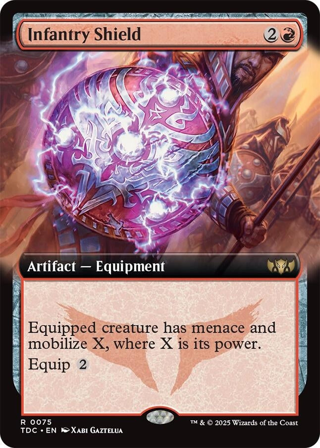 Image for Infantry Shield (Extended Art) (75) [Tarkir: Dragonstorm] - Magic: The Gathering