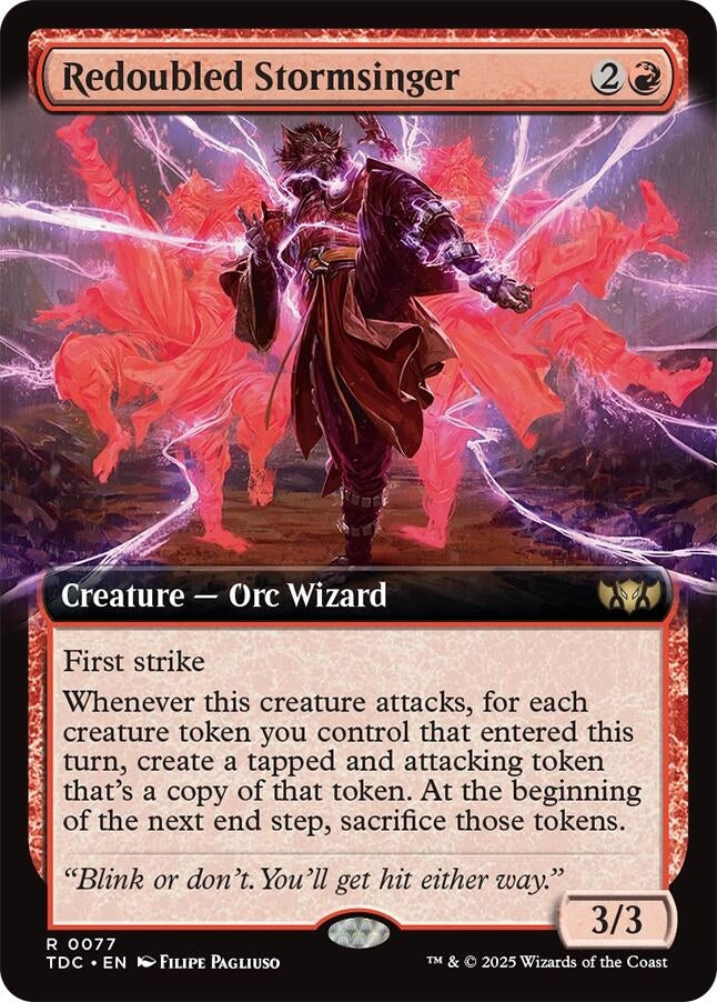 Image for Redoubled Stormsinger (Extended Art) (77) [Tarkir: Dragonstorm] - Magic: The Gathering