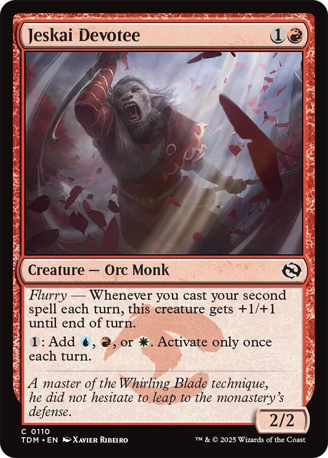 Image for Jeskai Devotee (110) [Tarkir: Dragonstorm] - Magic: The Gathering