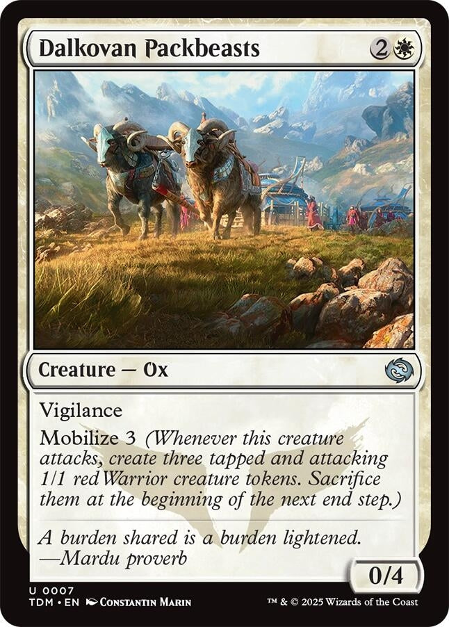 Image for Dalkovan Packbeasts (7) [Tarkir: Dragonstorm] - Magic: The Gathering