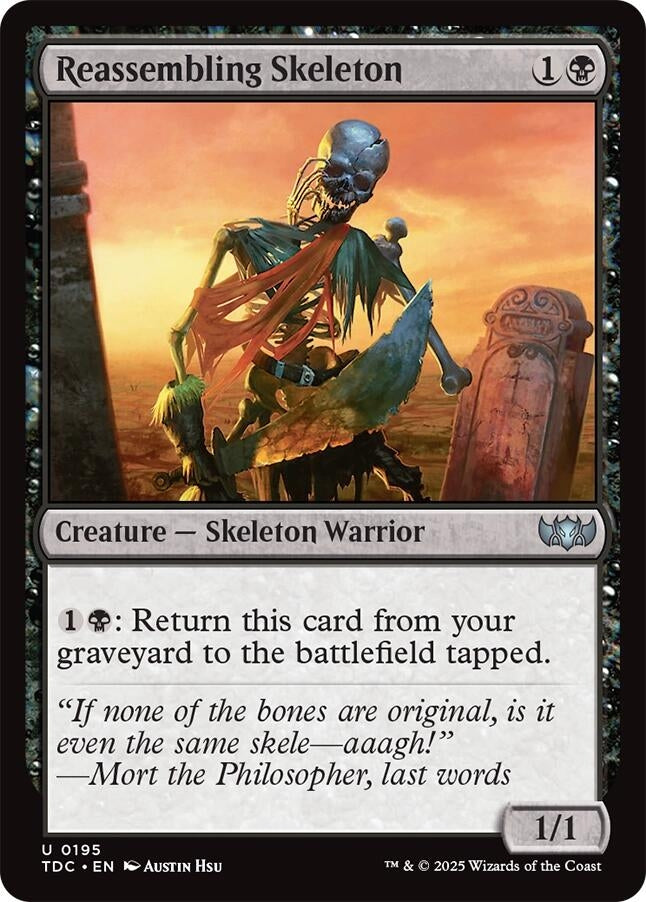 Image for Reassembling Skeleton (195) [Tarkir: Dragonstorm] - Magic: The Gathering