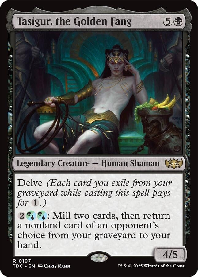 Image for Tasigur, the Golden Fang (197) [Tarkir: Dragonstorm] - Magic: The Gathering