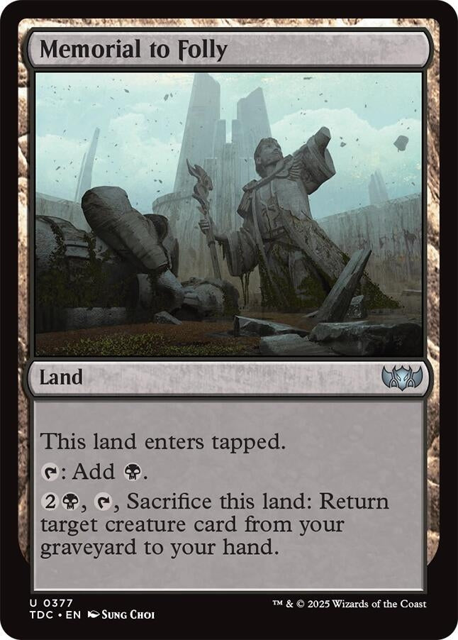 Image for Memorial to Folly (377) [Tarkir: Dragonstorm] - Magic: The Gathering