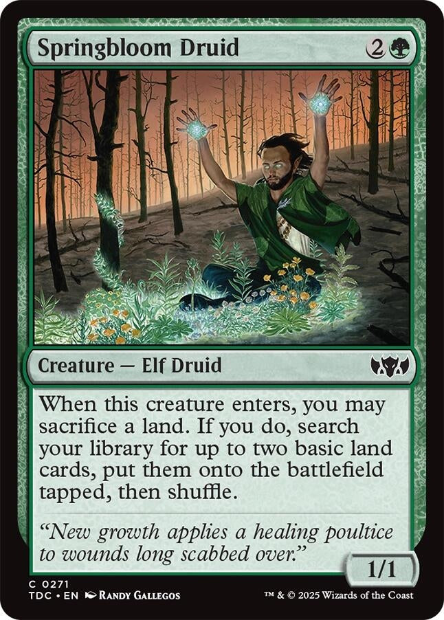 Image for Springbloom Druid (271) [Tarkir: Dragonstorm] - Magic: The Gathering