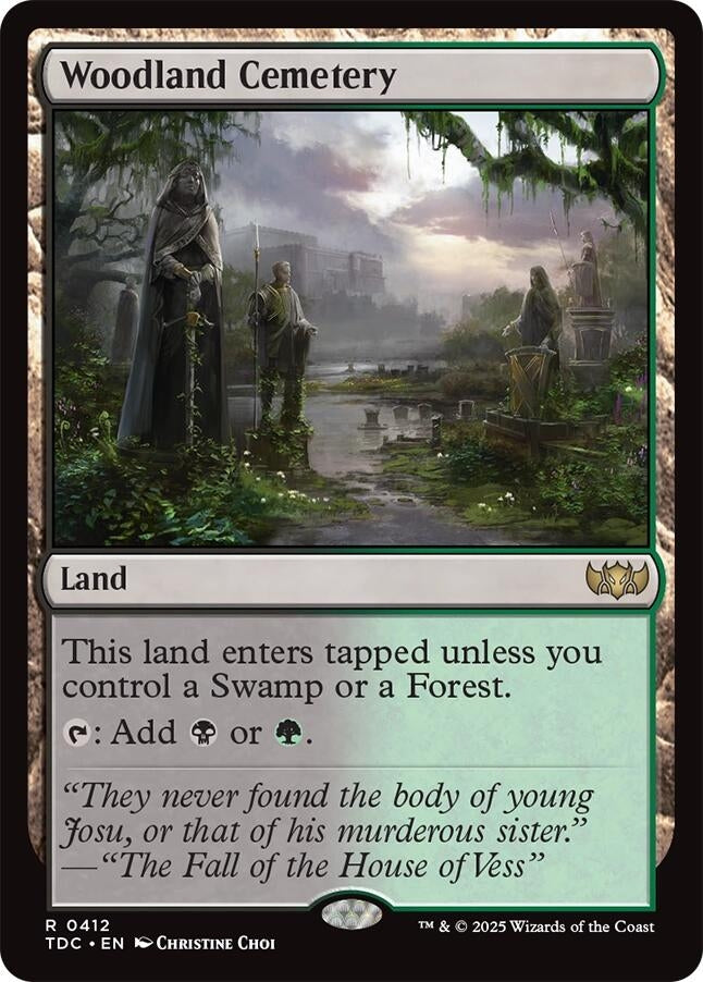 Image for Woodland Cemetery (412) [Tarkir: Dragonstorm] - Magic: The Gathering