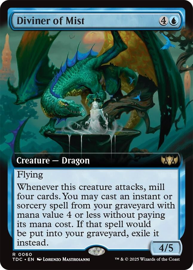 Image for Diviner of Mist (Extended Art) (60) [Tarkir: Dragonstorm] - Magic: The Gathering