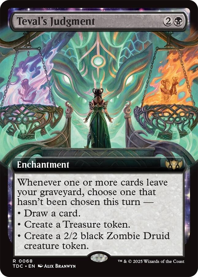 Image for Teval's Judgment (Extended Art) (68) [Tarkir: Dragonstorm] - Magic: The Gathering