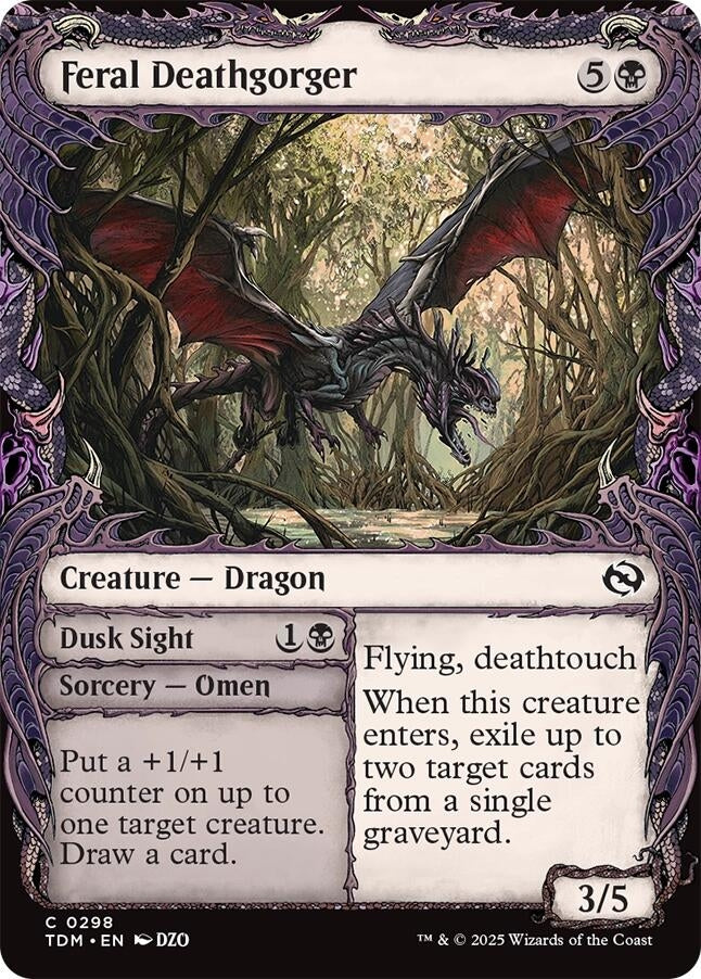 Image for Feral Deathgorger (Showcase) (298) [Tarkir: Dragonstorm] - Magic: The Gathering