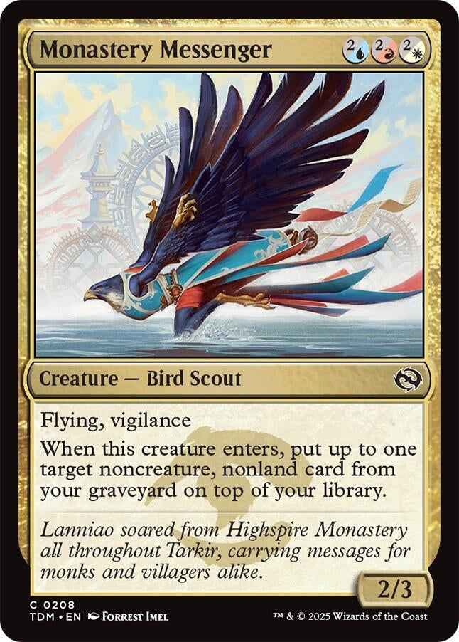 Image for Monastery Messenger (208) [Tarkir: Dragonstorm] - Magic: The Gathering
