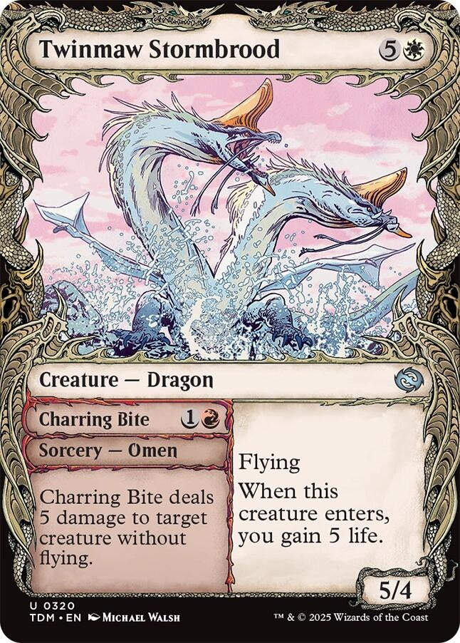 Image for Twinmaw Stormbrood (Showcase) (320) [Tarkir: Dragonstorm] - Magic: The Gathering