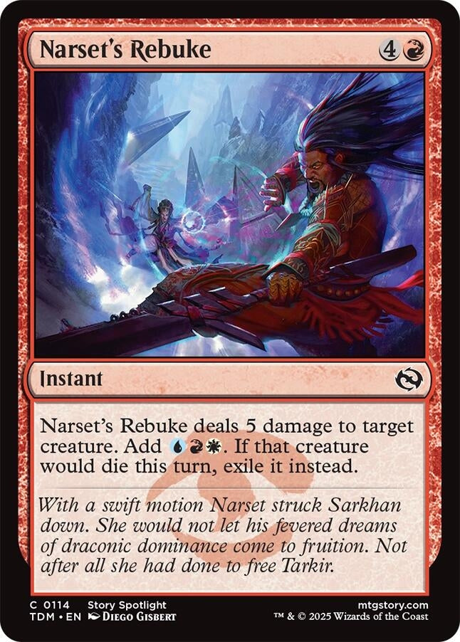 Image for Narset's Rebuke (114) [Tarkir: Dragonstorm] - Magic: The Gathering