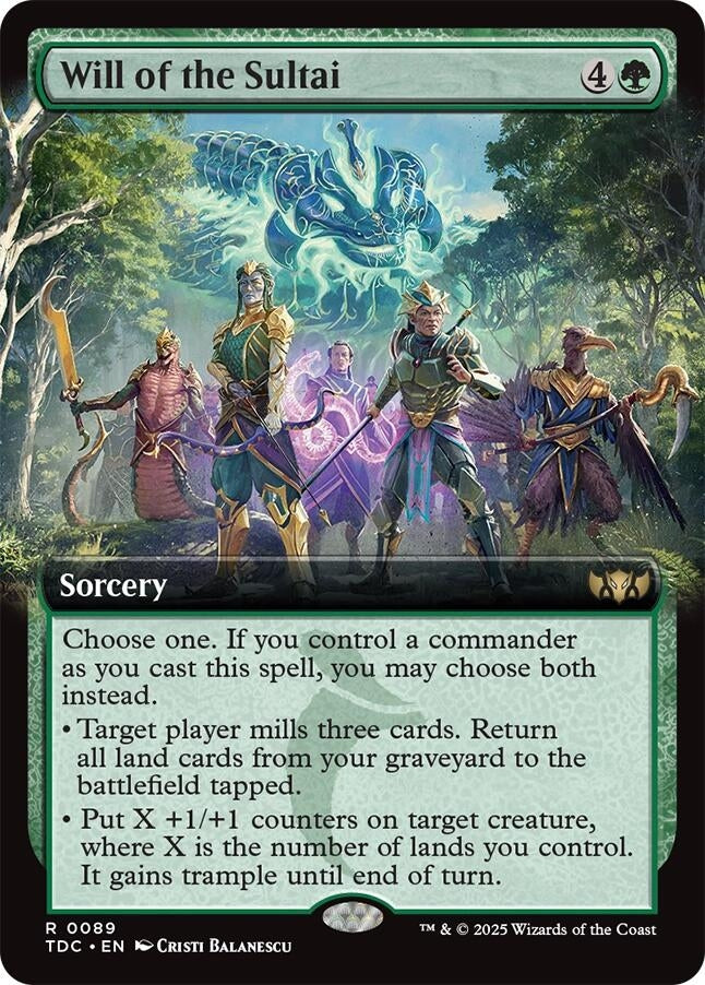Image for Will of the Sultai (Extended Art) (89) [Tarkir: Dragonstorm] - Magic: The Gathering