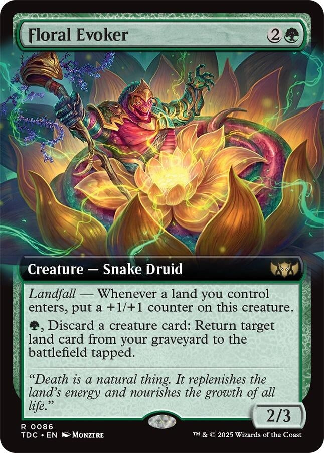 Image for Floral Evoker (Extended Art) (86) [Tarkir: Dragonstorm] - Magic: The Gathering