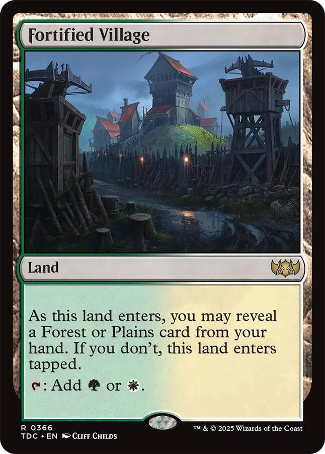 Image for Fortified Village (366) [Tarkir: Dragonstorm] - Magic: The Gathering