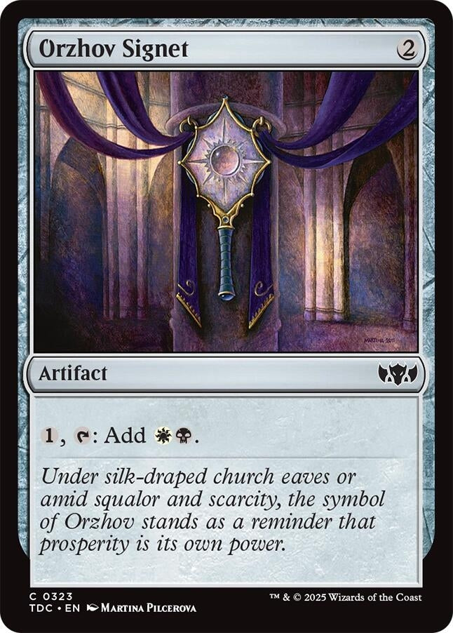 Image for Orzhov Signet (323) [Tarkir: Dragonstorm] - Magic: The Gathering
