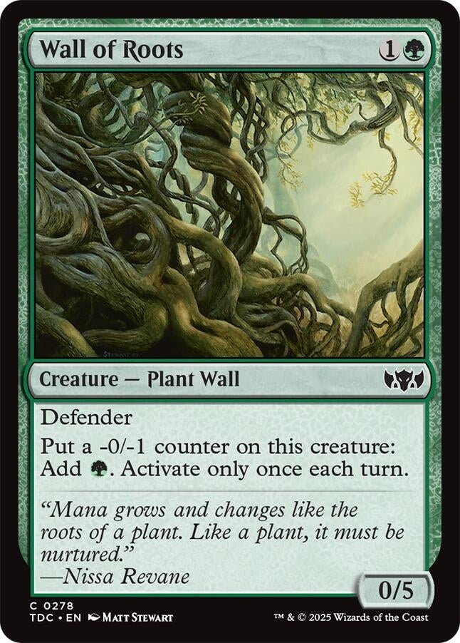 Image for Wall of Roots (278) [Tarkir: Dragonstorm] - Magic: The Gathering
