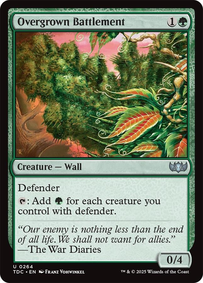 Image for Overgrown Battlement (264) [Tarkir: Dragonstorm] - Magic: The Gathering
