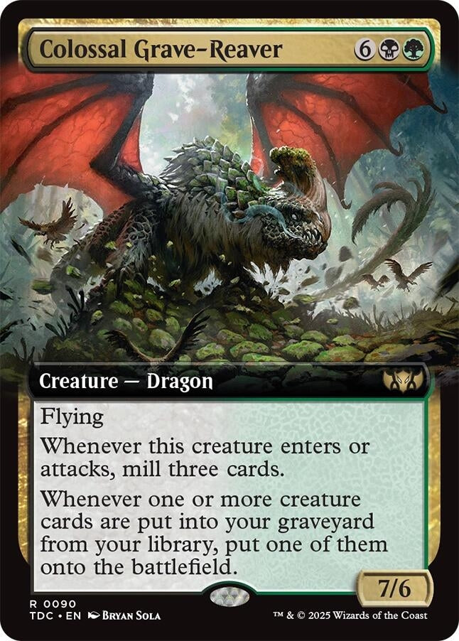 Image for Colossal Grave-Reaver (Extended Art) (90) [Tarkir: Dragonstorm] - Magic: The Gathering