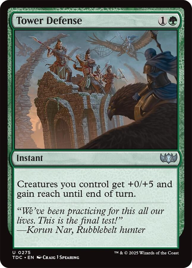 Image for Tower Defense (275) [Tarkir: Dragonstorm] - Magic: The Gathering