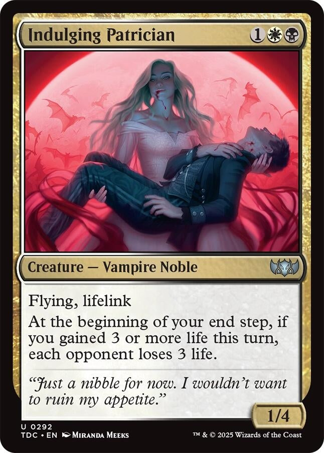 Image for Indulging Patrician (292) [Tarkir: Dragonstorm] - Magic: The Gathering