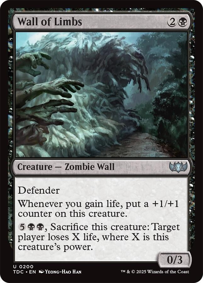Image for Wall of Limbs (200) [Tarkir: Dragonstorm] - Magic: The Gathering